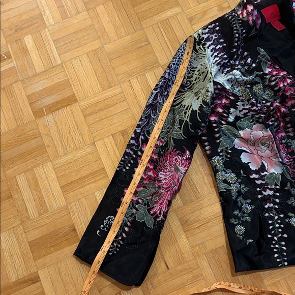 JS Collection Floral Black Jacket - Picture 9 of 11